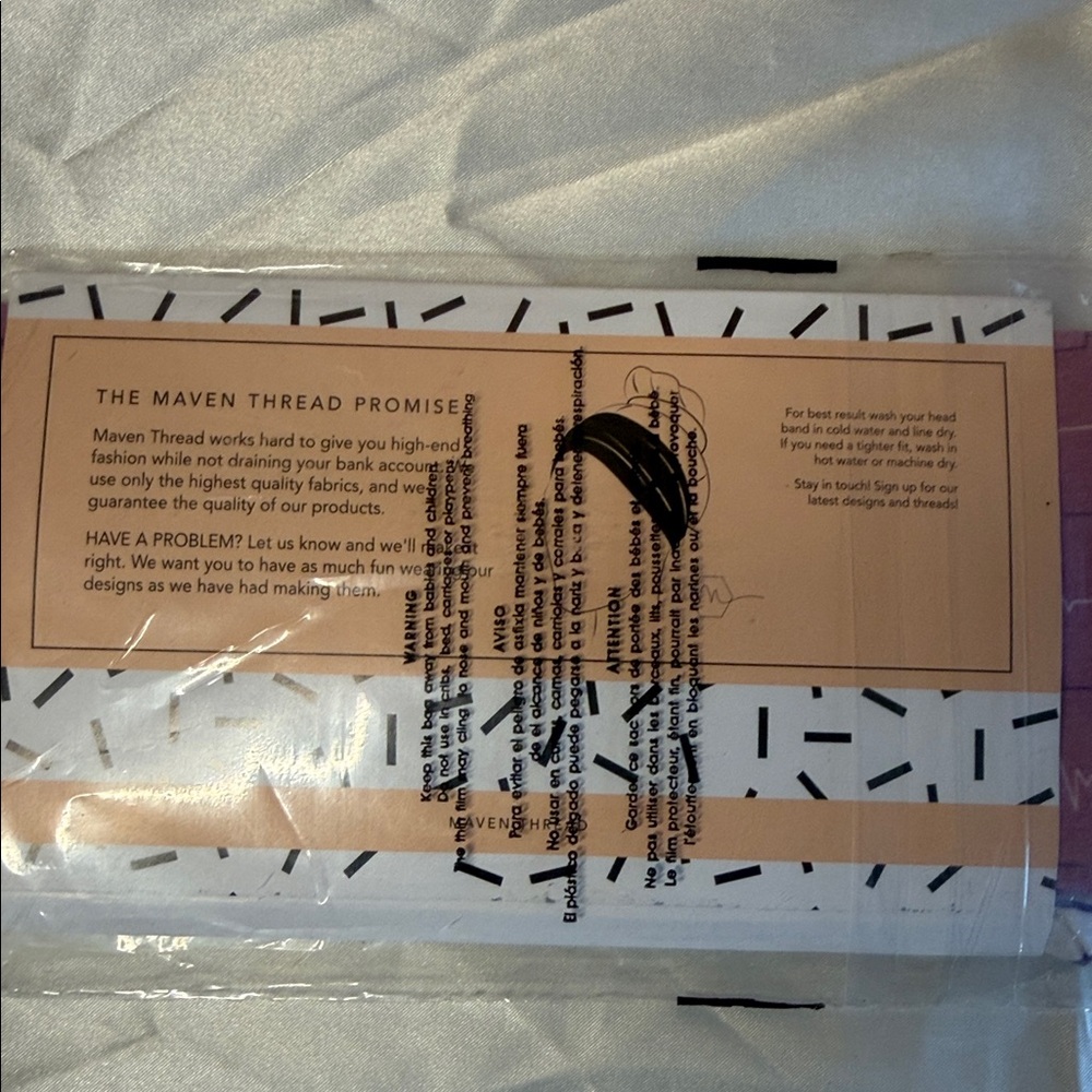 Maven Thread Multicolor Patterned Hair Scarf - Picture 6 of 7